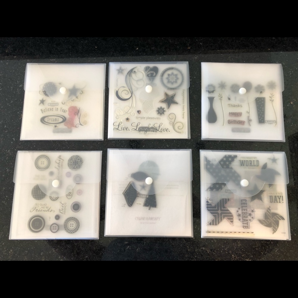 Close to My Heart Acrylic stamp sets - set of 6